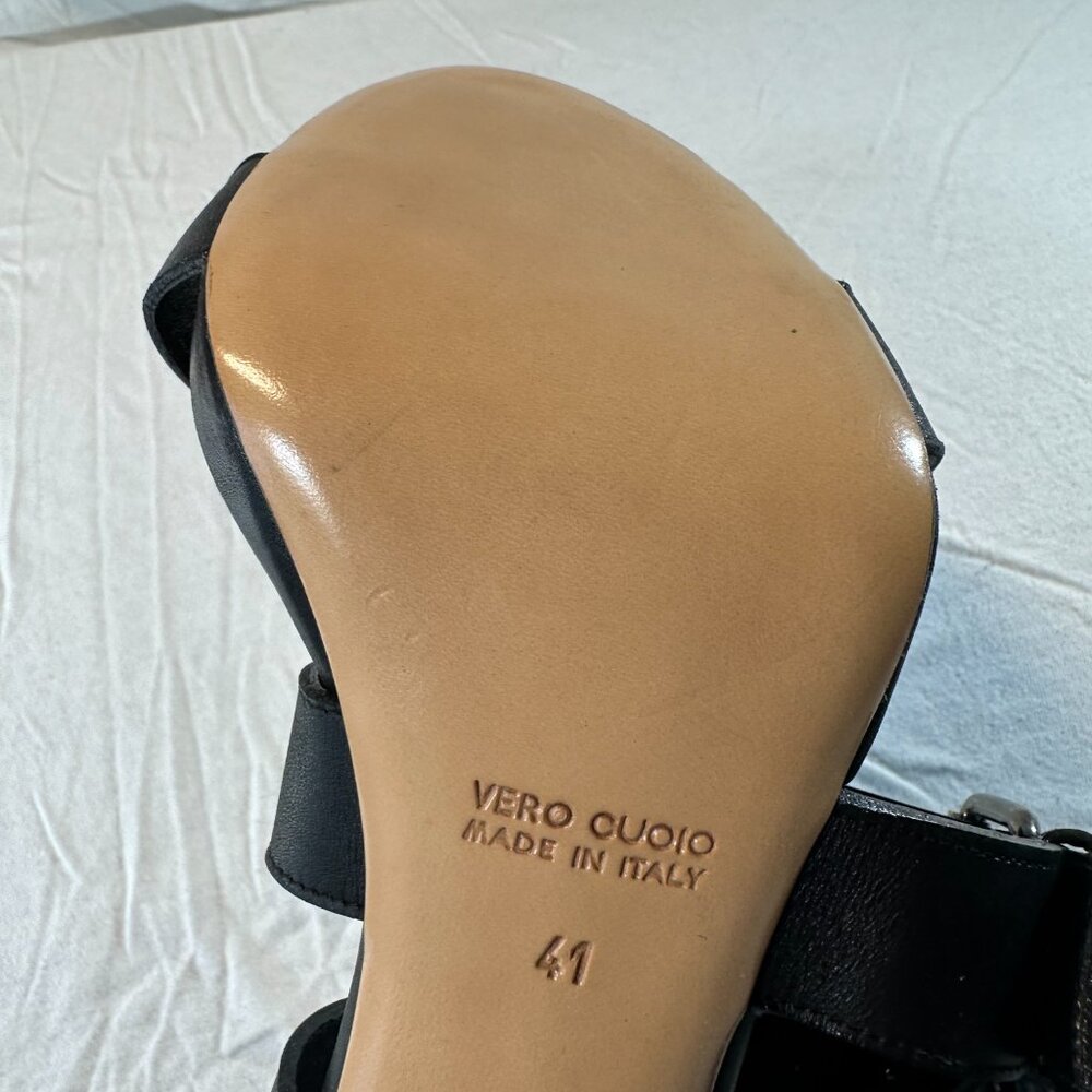 BOTTEGA high heel stilleto platform sandals with buckles, new, Made in Italy - Picture 4 of 7